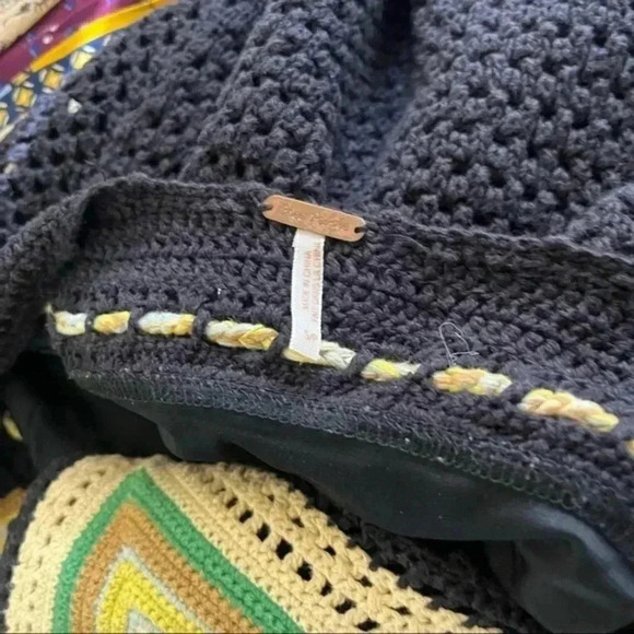 Free people crotchet black halter dress - Picture 12 of 12